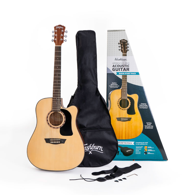 Pack Guitarra Electroacustica Washburn AD5CEPACK-A-U