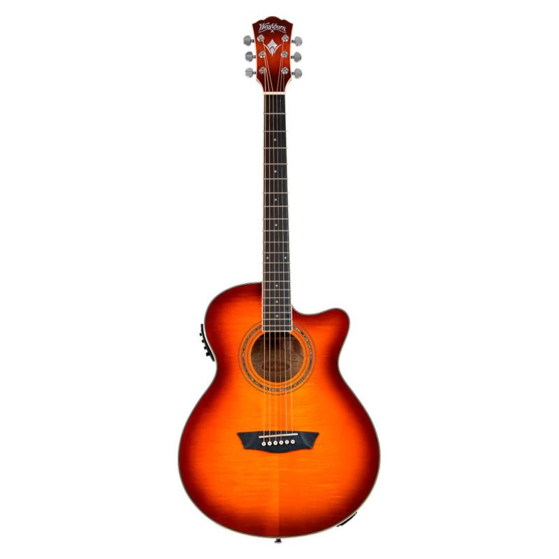 Guitarra Electroacustica Mini Jumbo Washburn EA15ITB-A-U