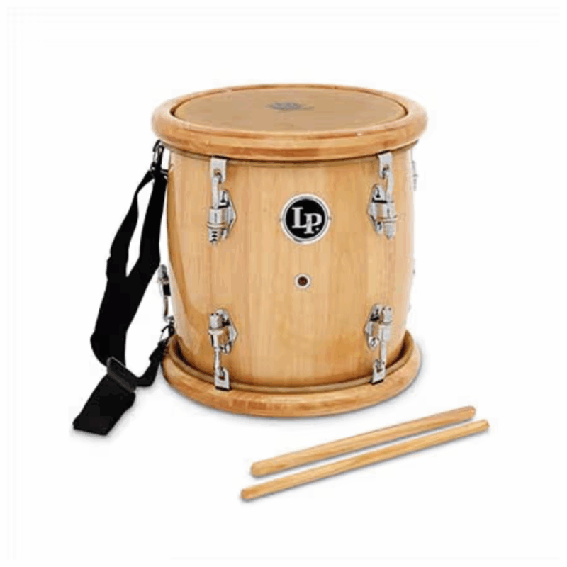 Tambora LP Con Borde De Madera y Mazos