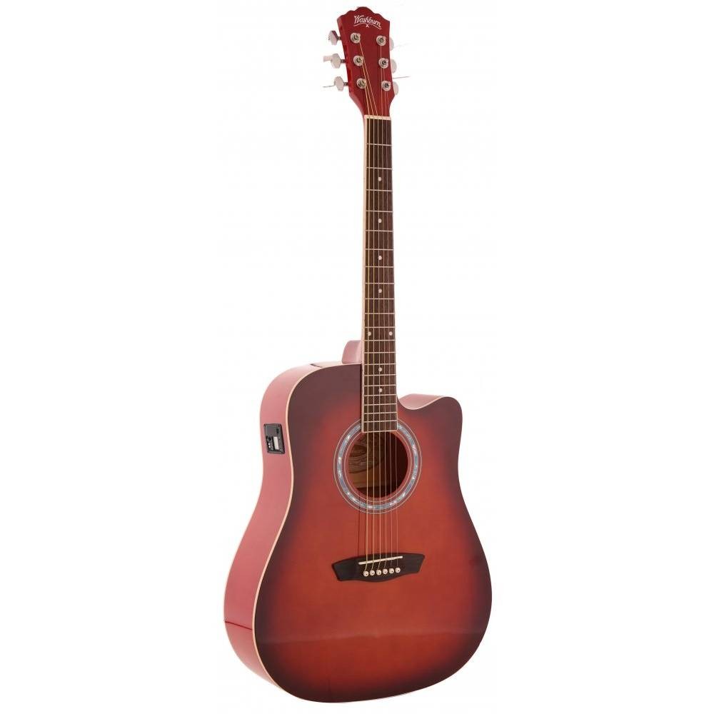 Guitarra Electroacustica Washburn Roja WA90CERDB-W-U